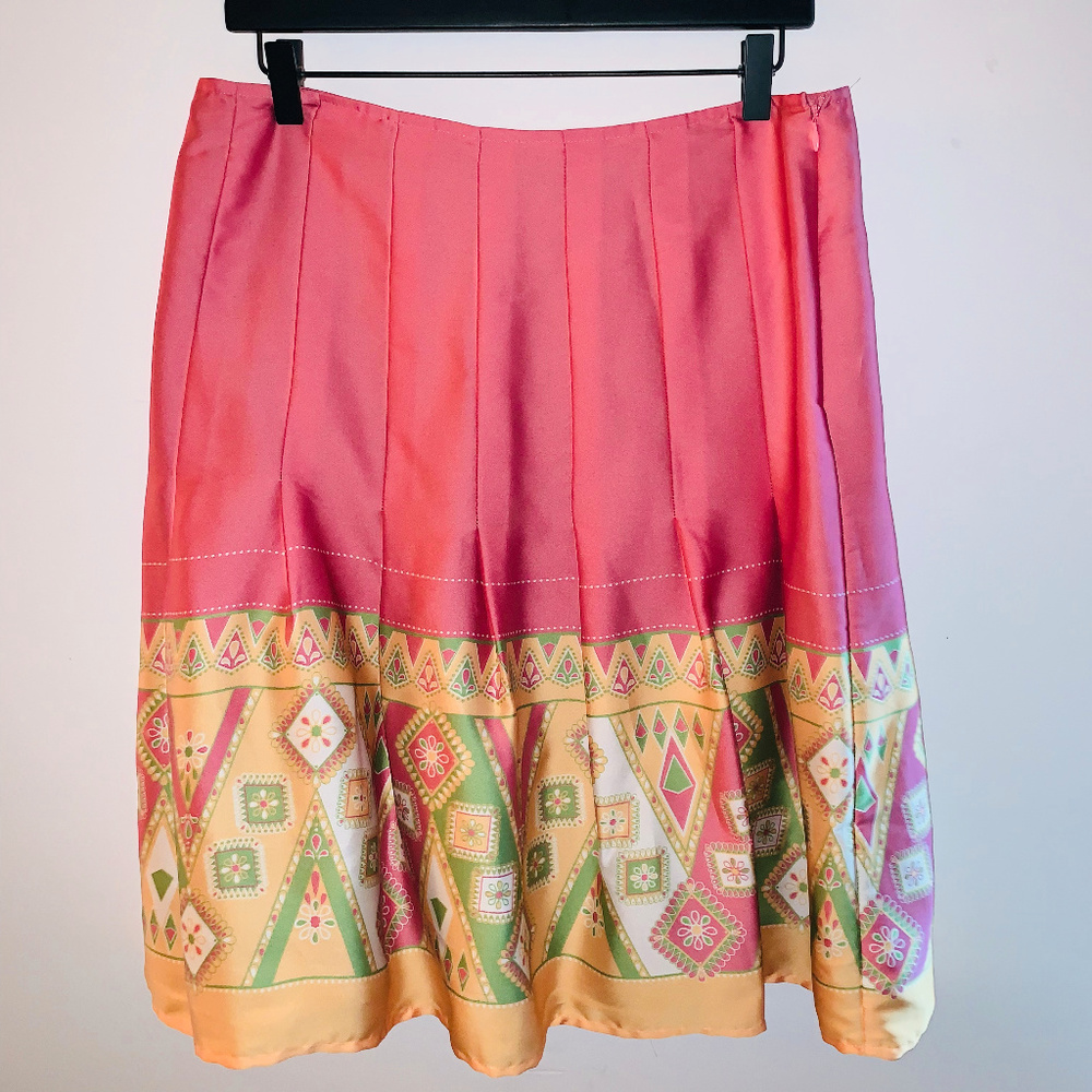 Axcess Womens Pleated Multicolored Skirt.